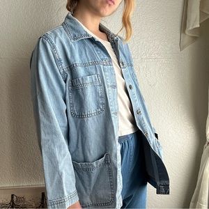 Vintage Light Wash Denim Chore Jacket